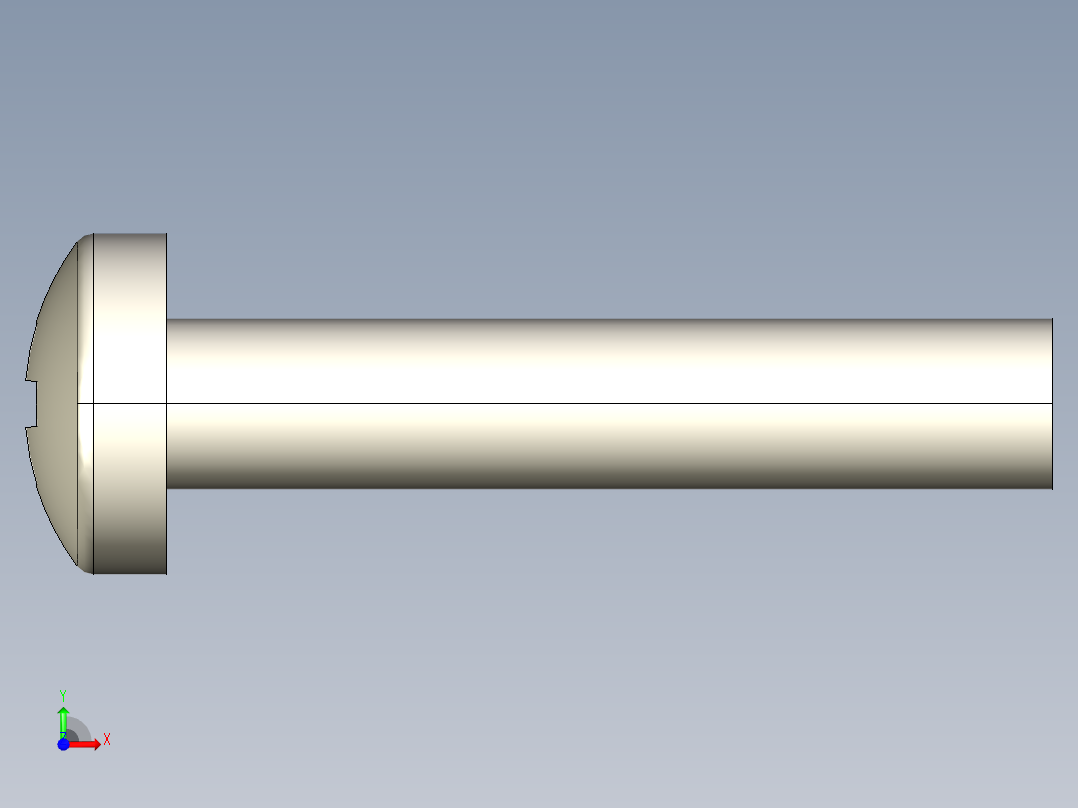 螺丝 M2.5 十字盘头-M2.5 x 13 Screw head.STEP前视图