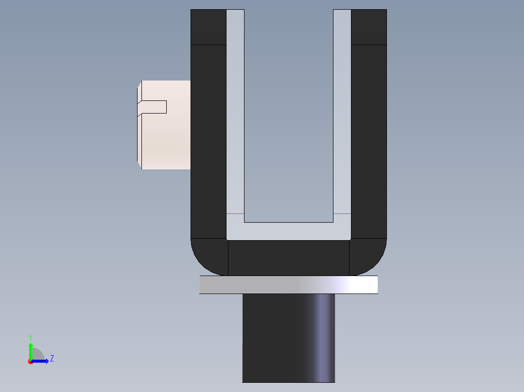 玻璃铰链左视图