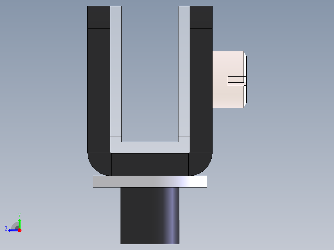 玻璃铰链右视图