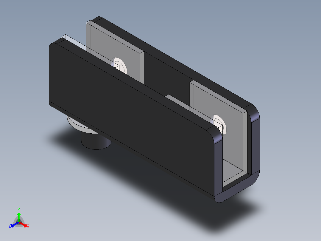 玻璃铰链正等轴测图