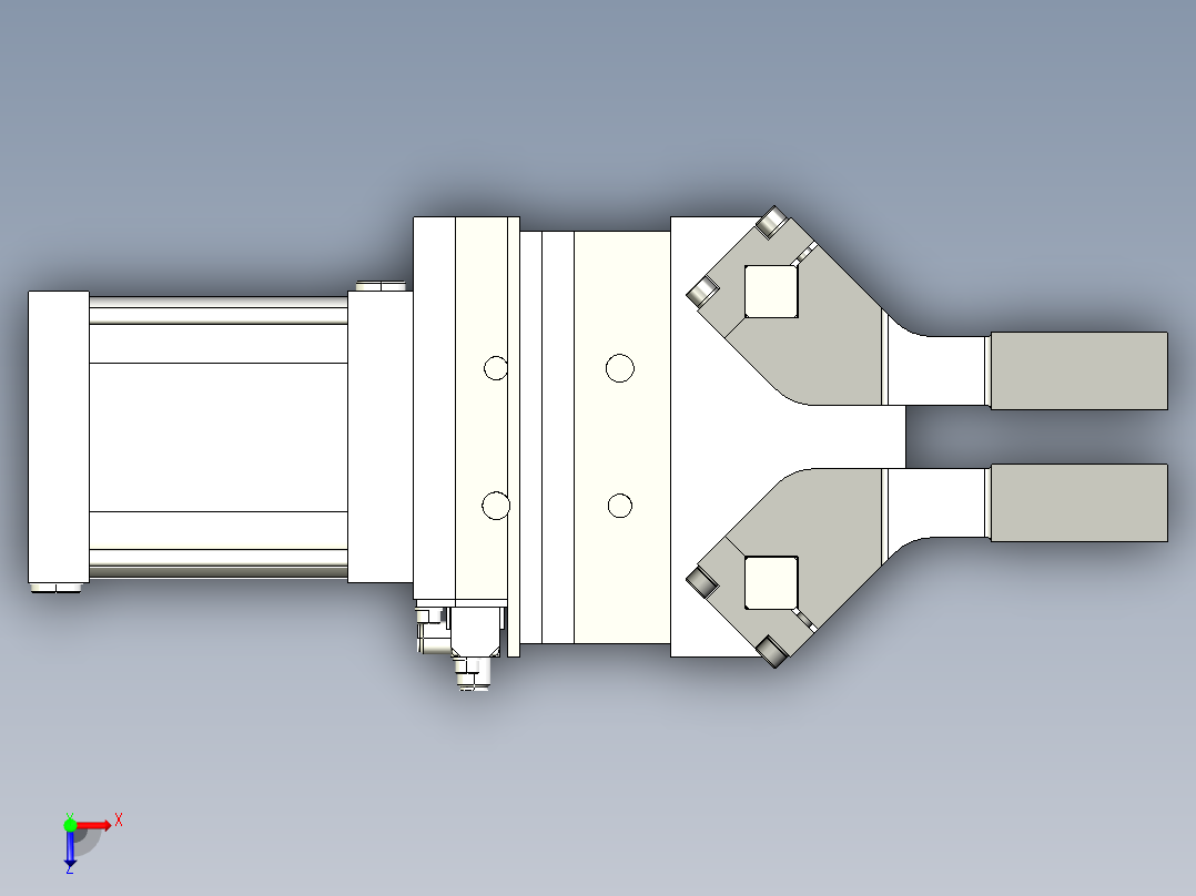 德克斯TUNKERS气缸数模K2 63 AS A10_A11_A12俯视图