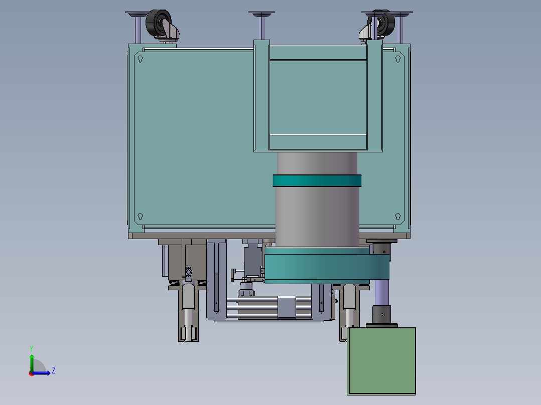 小芯轴自动折弯机sw18可编辑左视图