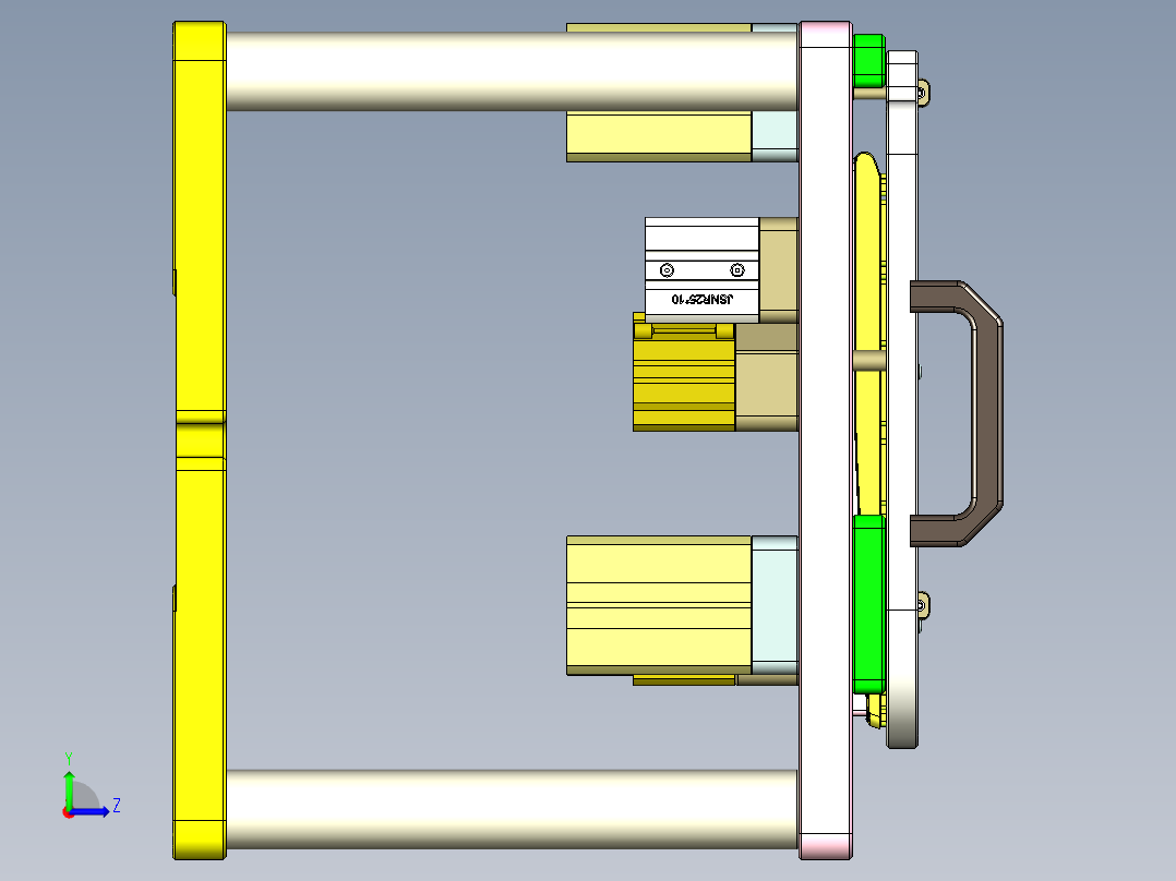 CS19-C-CNC5笔记本CNC工装夹具三维模型-180521左视图