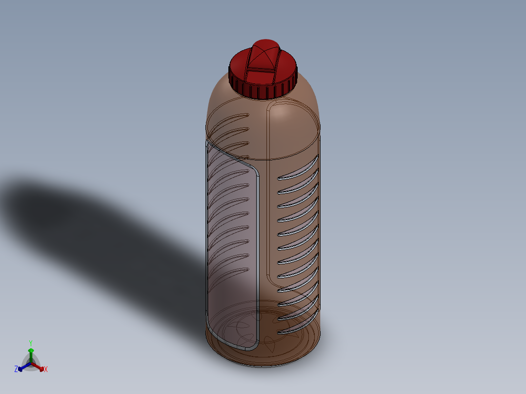 瓶盖、盖子(14)正等轴测图