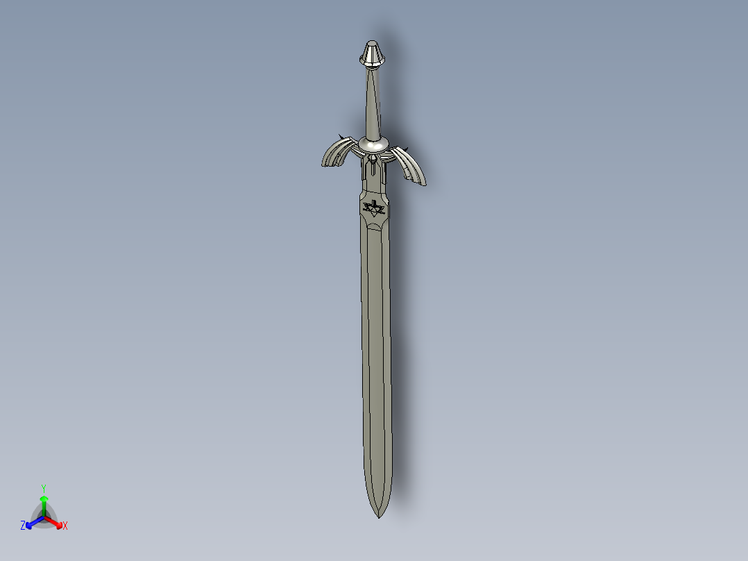 剑、宝剑(164)正等轴测图