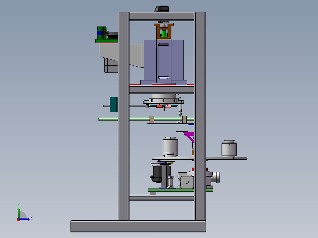 电气电机绕线机 stp左视图