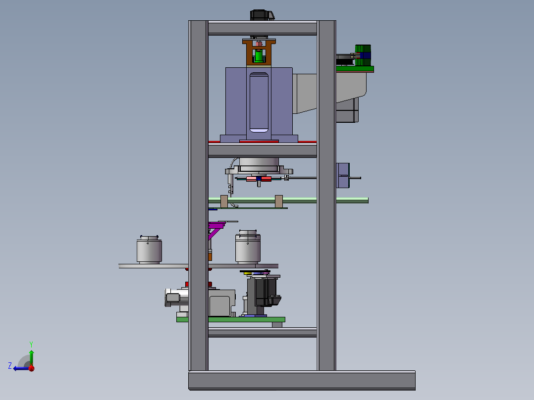 电气电机绕线机 stp右视图