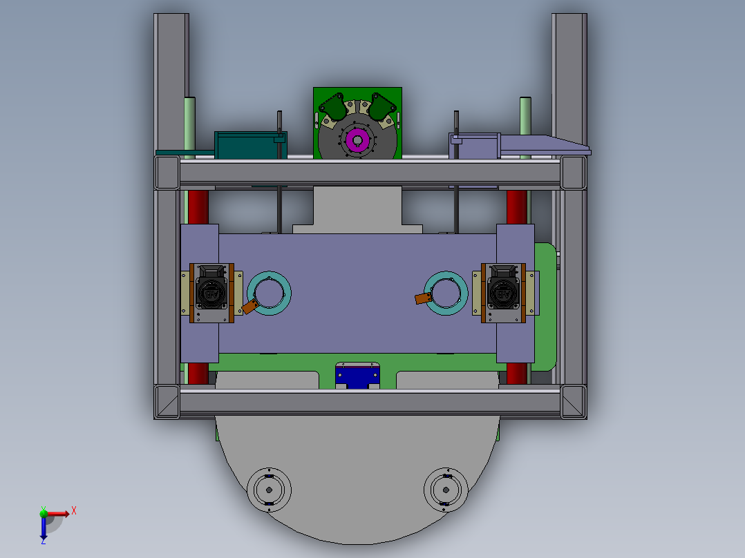 电气电机绕线机 stp俯视图