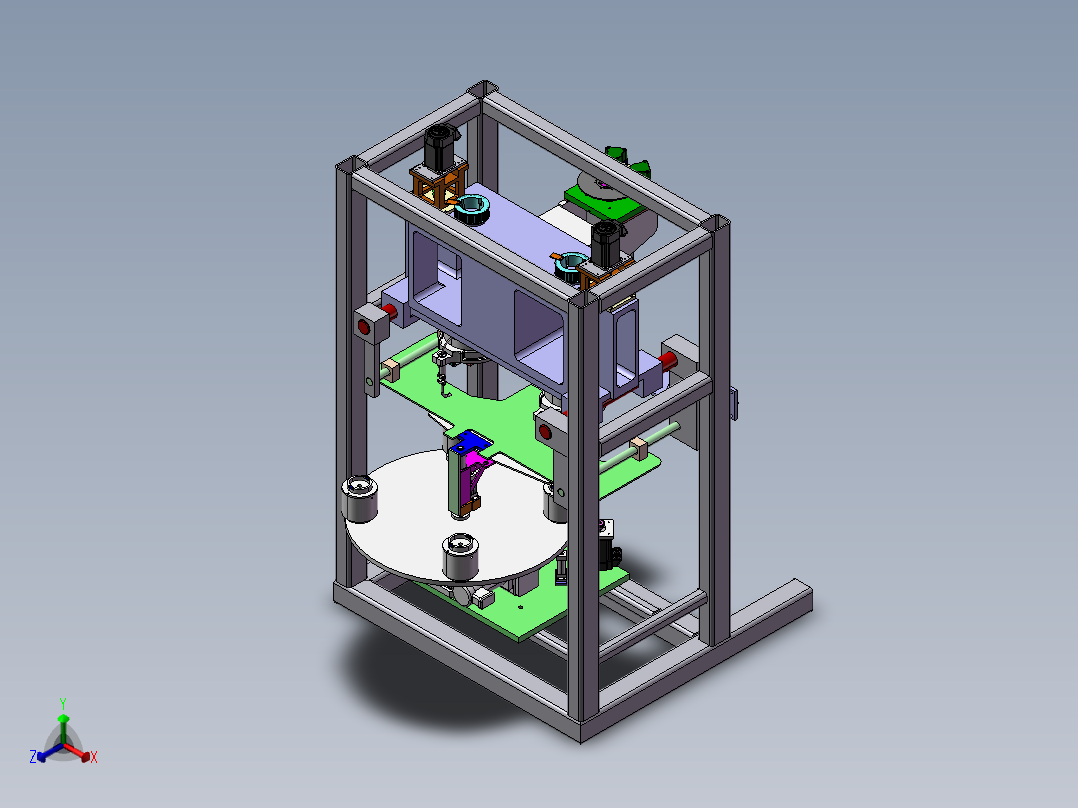 电气电机绕线机 stp正等轴测图