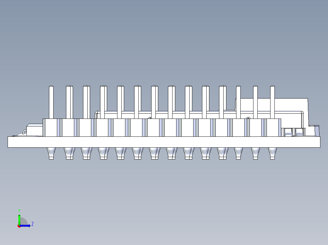 电子印刷电路板左视图