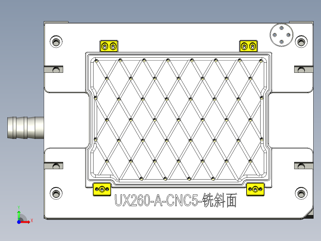 UX260-A笔记本CNC工装夹具三维模型-CNC5-20200313前视图