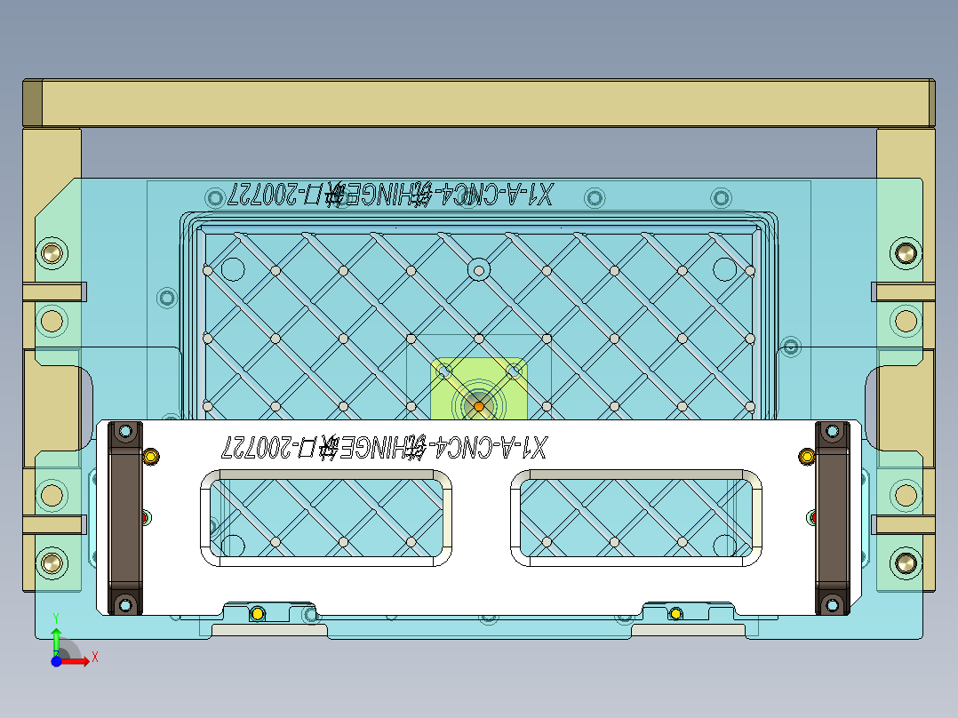 X1-A-笔记本CNC工装夹具三维模型CNC4-200727前视图