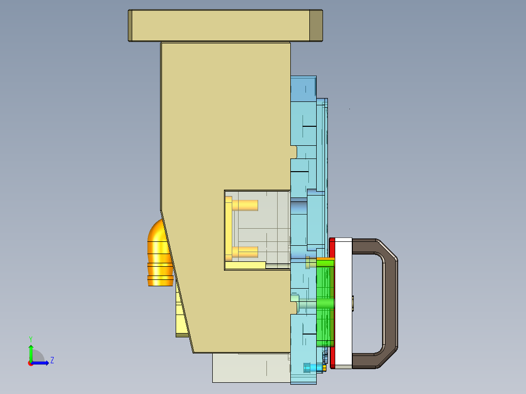 X1-A-笔记本CNC工装夹具三维模型CNC4-200727左视图