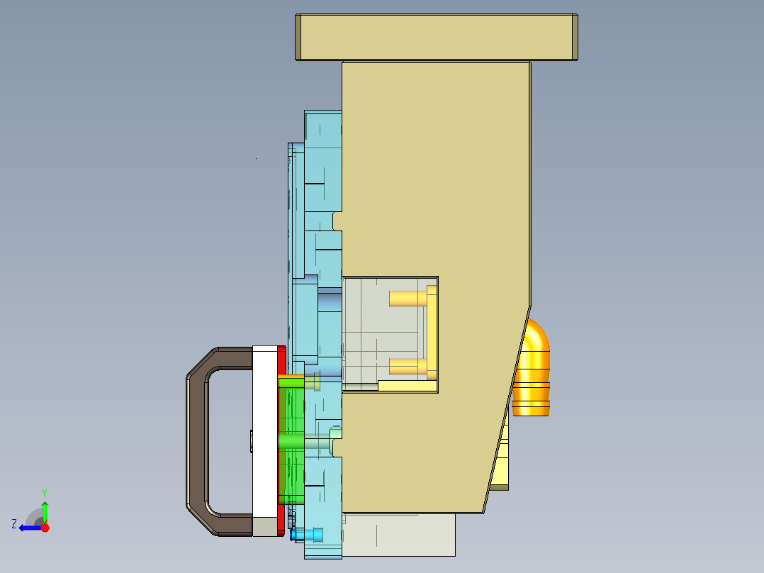 X1-A-笔记本CNC工装夹具三维模型CNC4-200727右视图