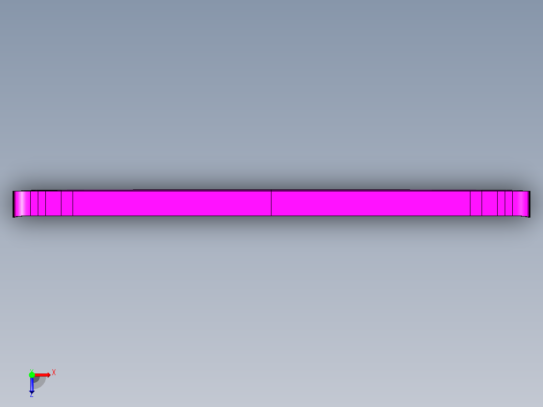 轻薄笔记本外壳铣墙高UG编程程序模型俯视图