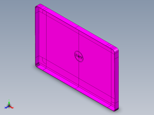 轻薄笔记本外壳铣墙高UG编程程序模型正等轴测缩略图