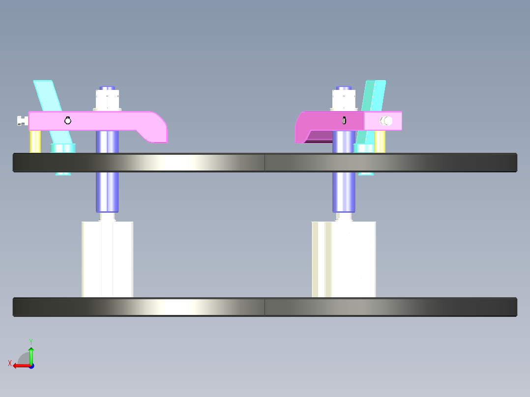 Fixture-599 步进式带式夹紧器工装夹具后视图
