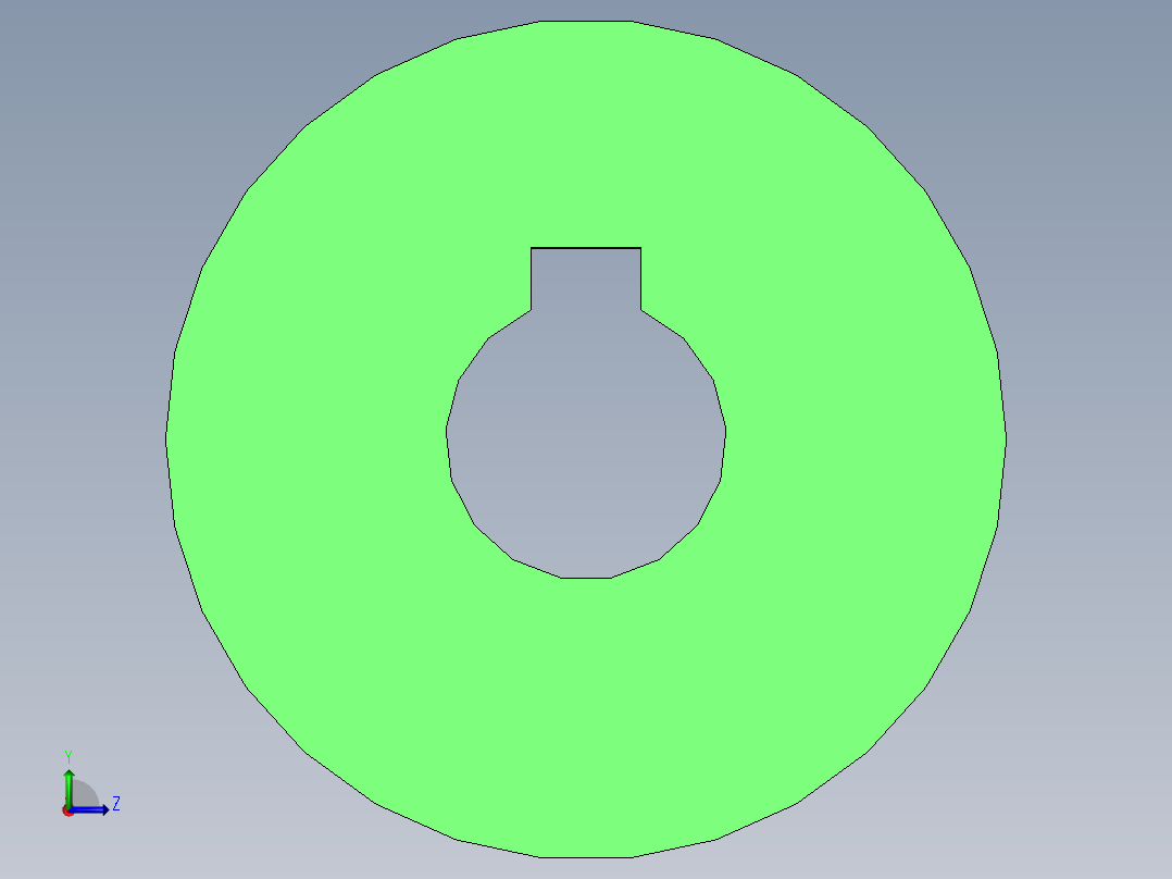 圆弧齿同步轮3M-36左视图