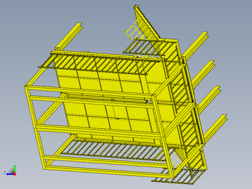 二层钢结构维修简易平台设计右视缩略图
