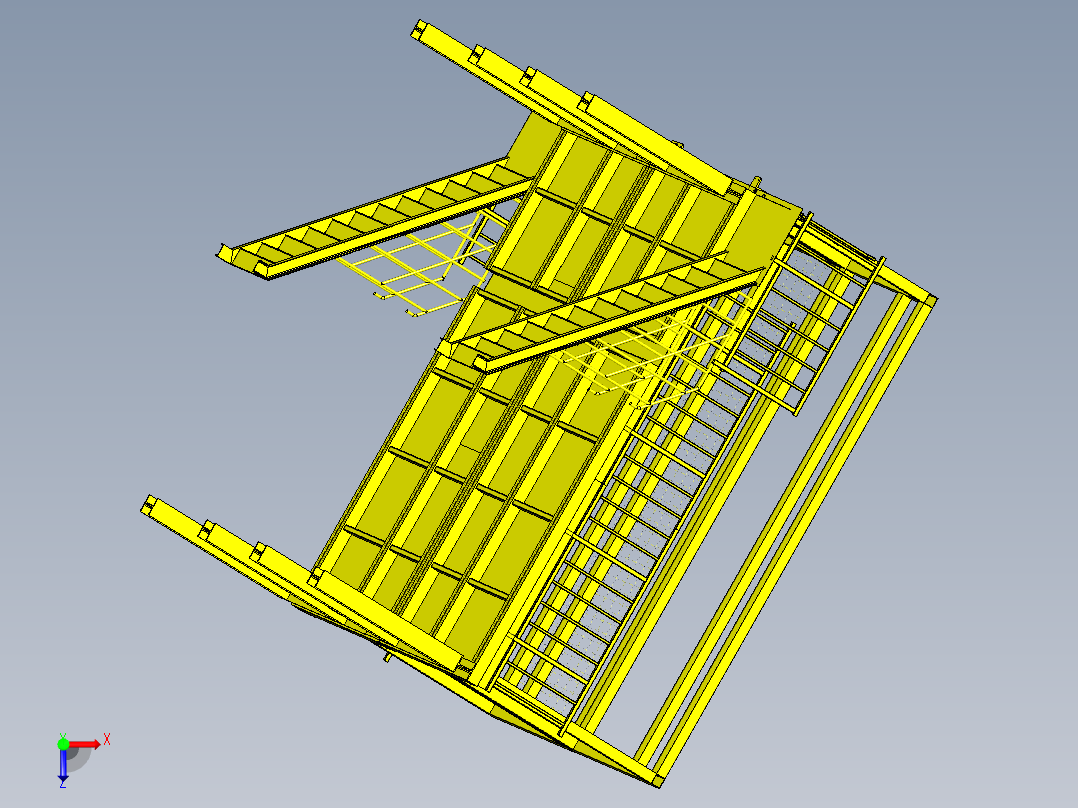 二层钢结构维修简易平台设计俯视图