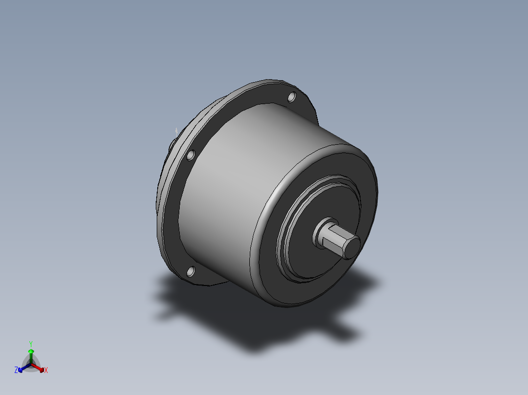 磁粉离合器 POC-0.501正等轴测图