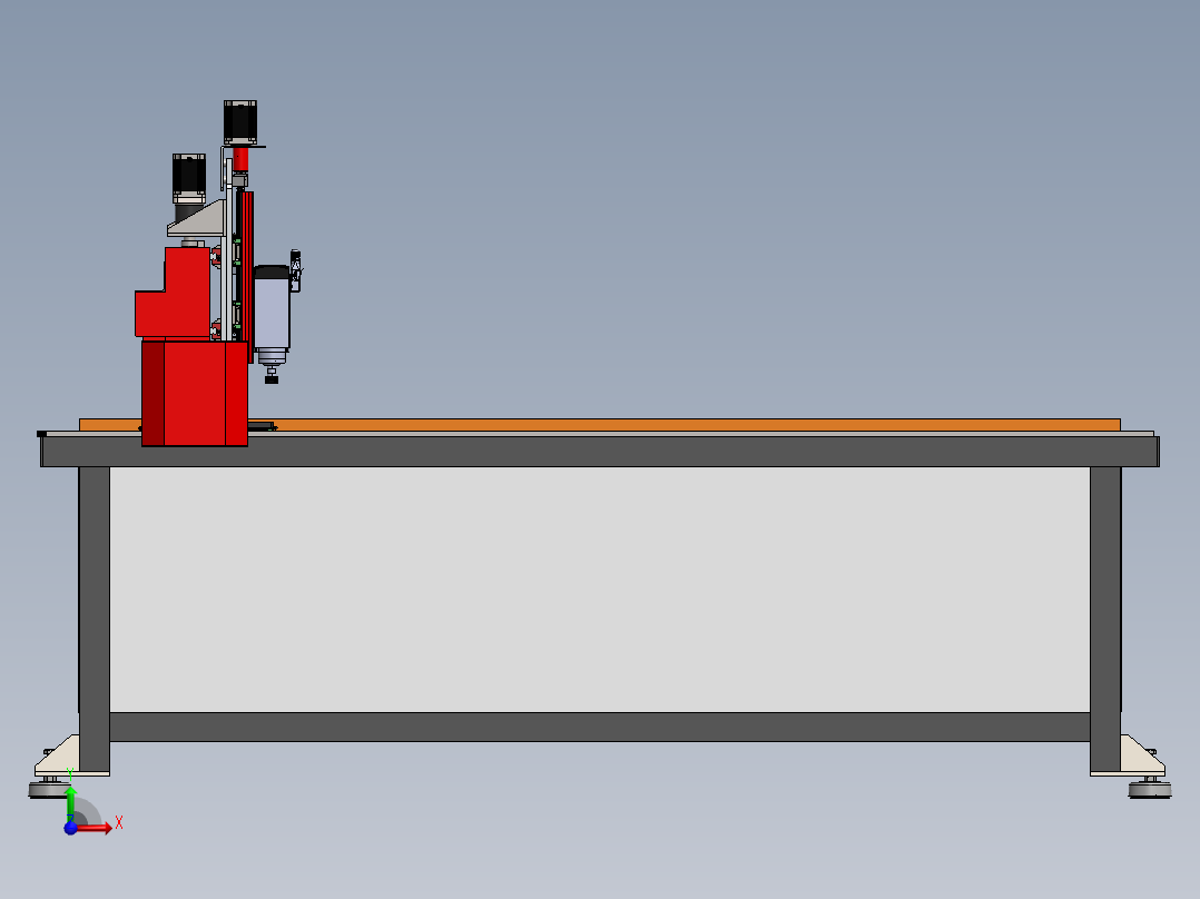 CNC铣机3000x2000mm前视图