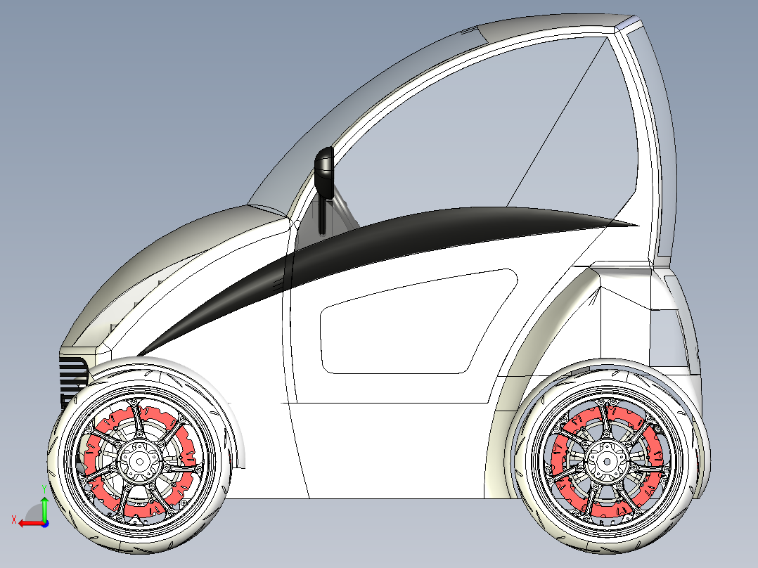 B3003679-电动汽车 马库斯后视图