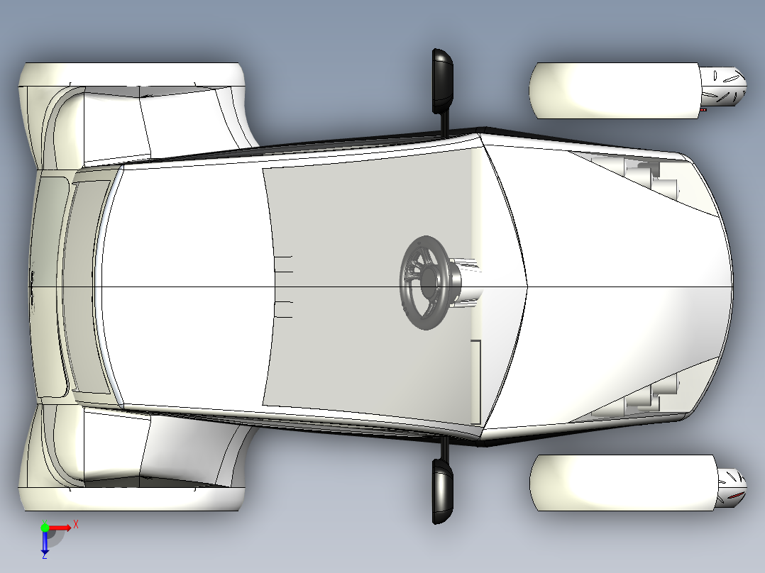B3003679-电动汽车 马库斯俯视图