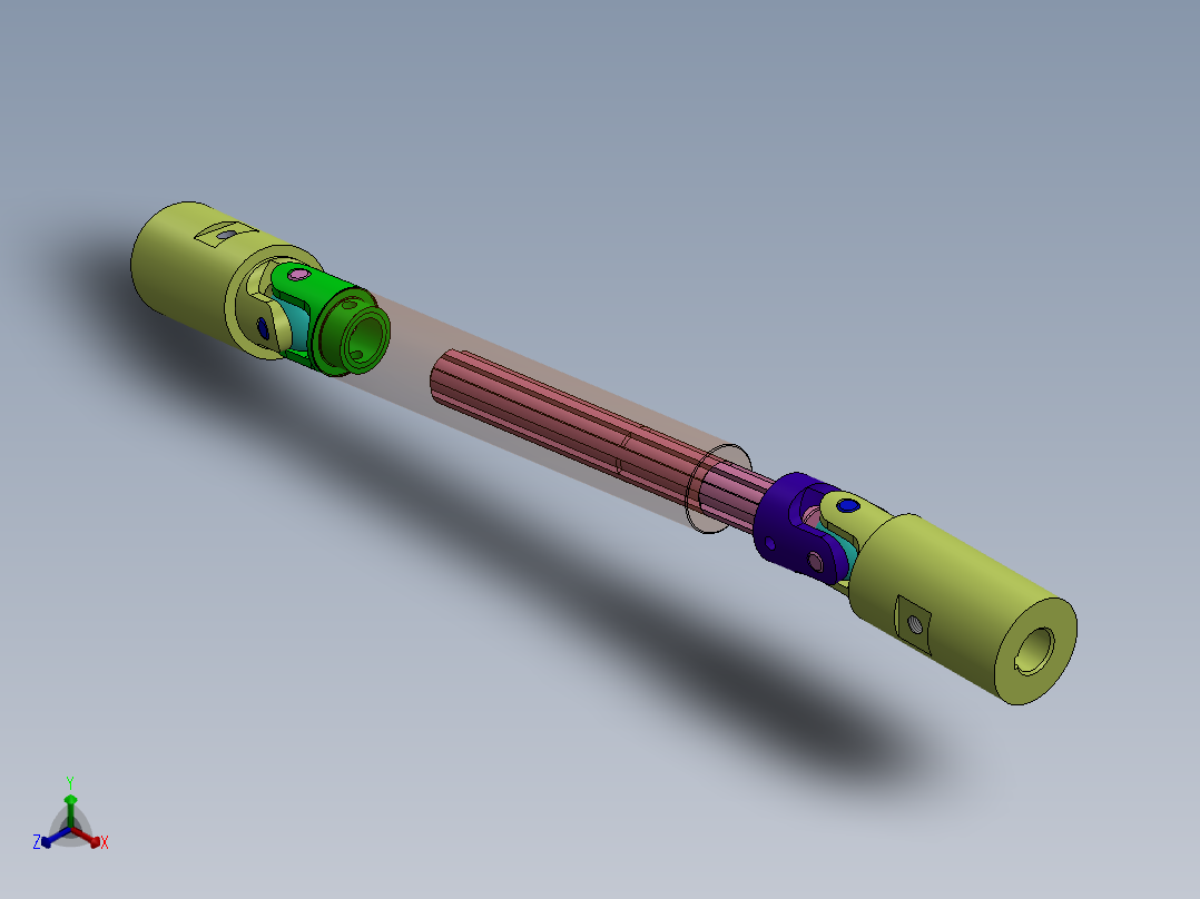 万向节(18)正等轴测图