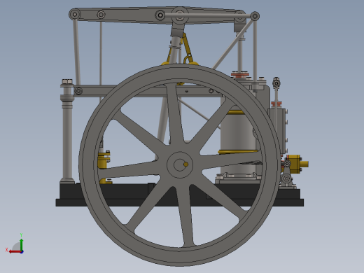 蒸汽机one-piston-cylinder-steam-engine-模型格式为 sw后视缩略图