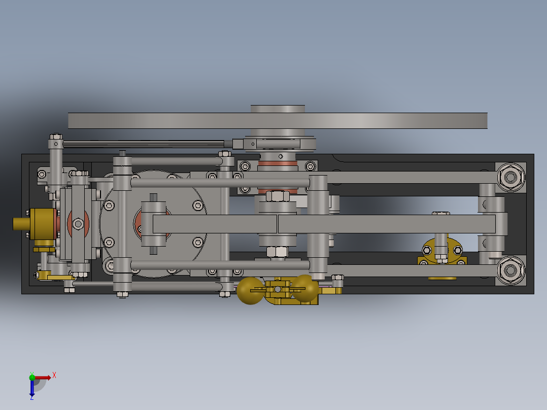 蒸汽机one-piston-cylinder-steam-engine-模型格式为 sw俯视图