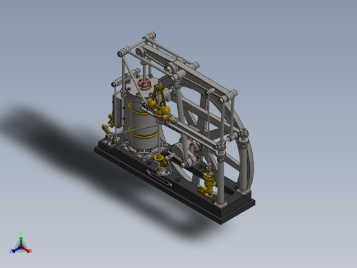 蒸汽机one-piston-cylinder-steam-engine-模型格式为 sw正等轴测缩略图