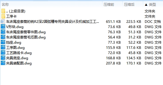 车床尾座套筒的铣R2深2圆弧槽专用夹具设计及机械加工工艺装备含非标6张CAD图