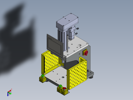 500kg桌式伺服压机正等轴测缩略图