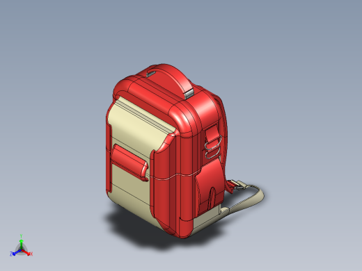 红色文化创意背包