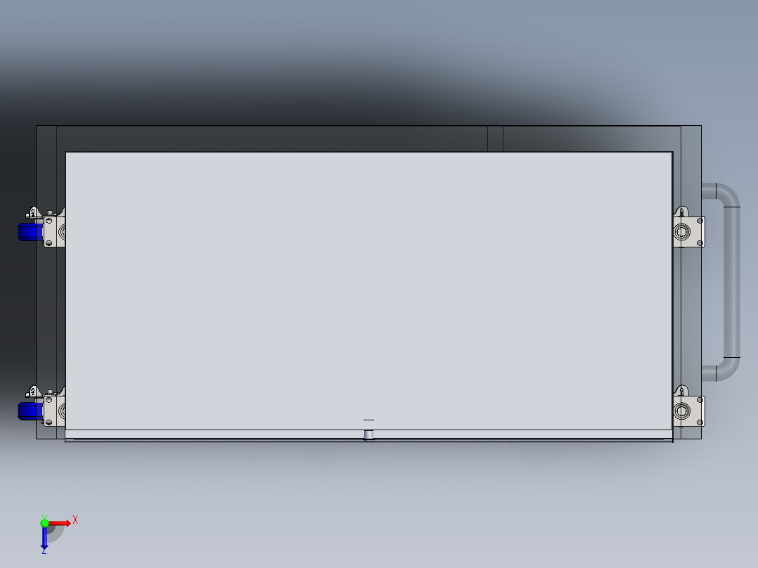 52 英寸宽 x 24.5 英寸深标准型 10 抽屉移动工作台husky-52-w-x-24--stp sw俯视图