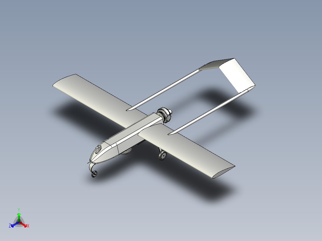 RQ-7无人机  SW16正等轴测图