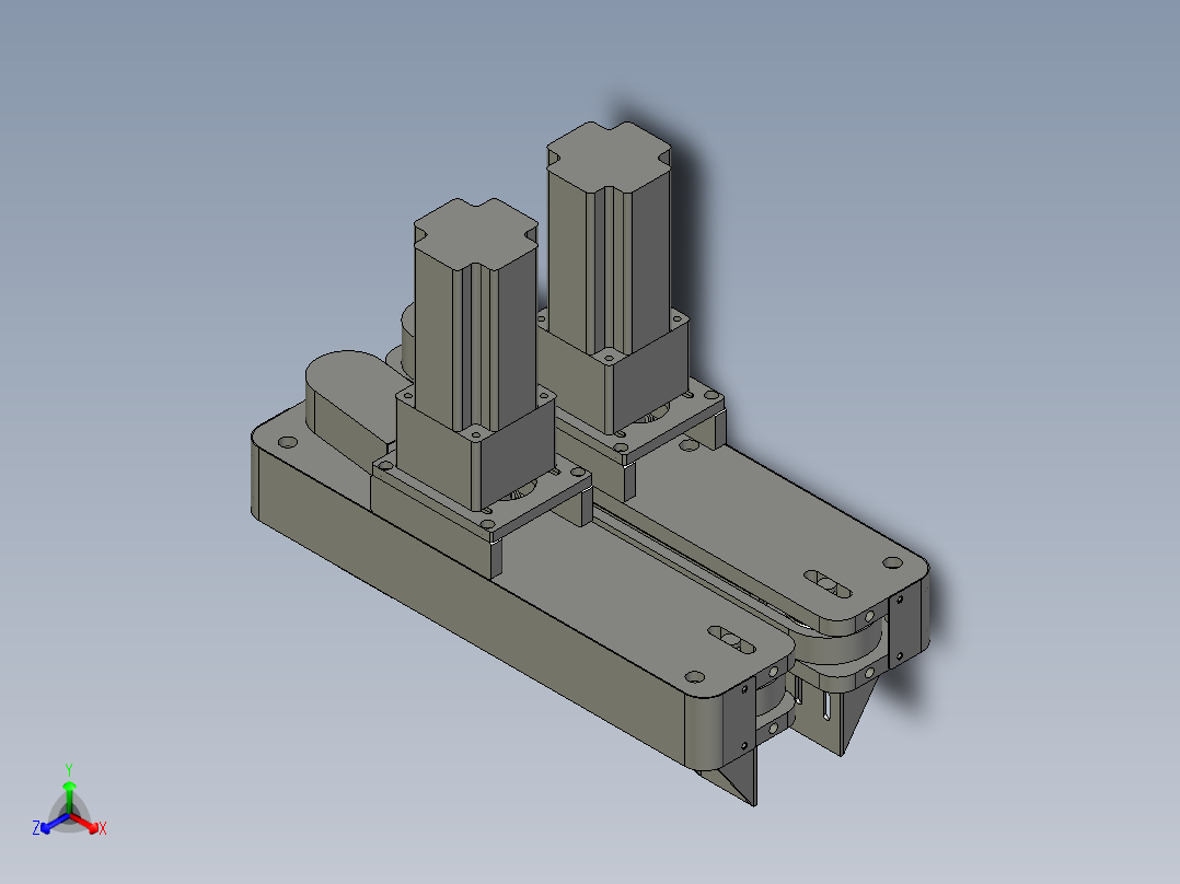 0-500长夹瓶带正等轴测图