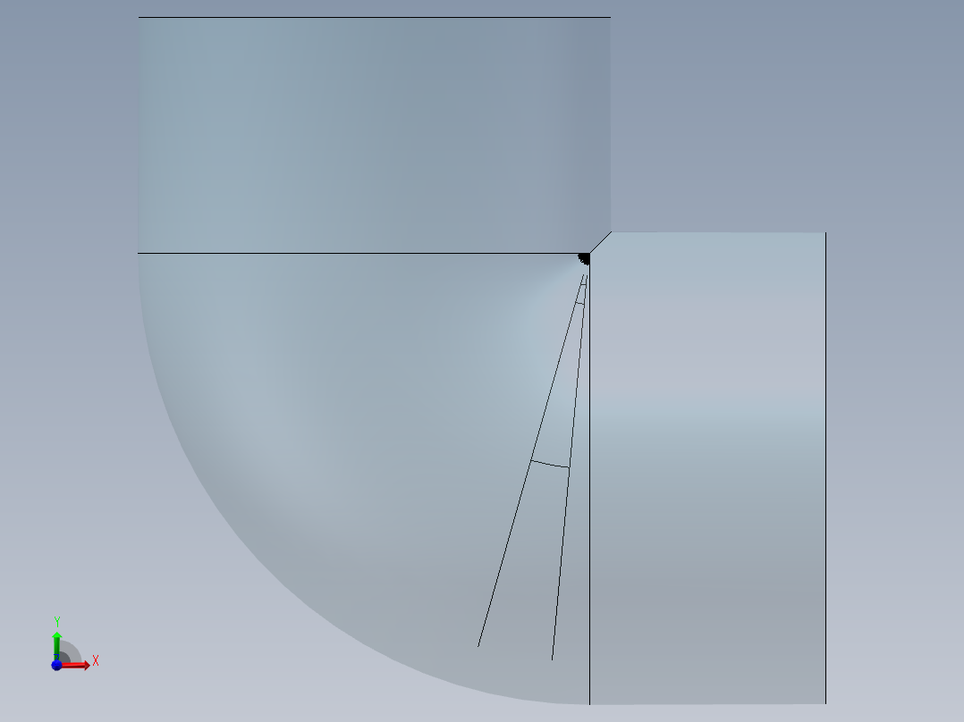90°弯头(Elbow90°)前视图