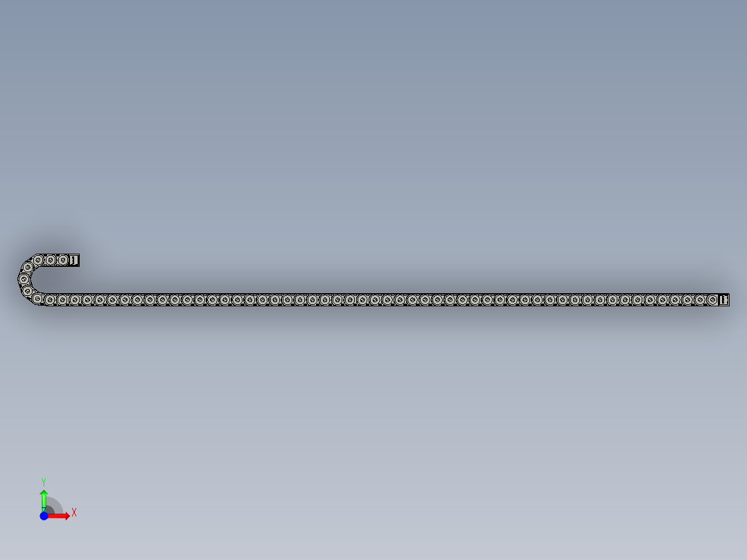 H30Q175S-桥式拖链stp1前视图
