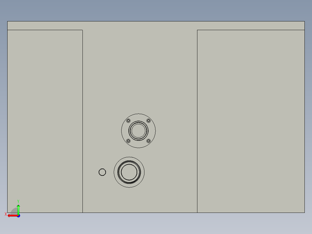 前端面封堵装置后视图