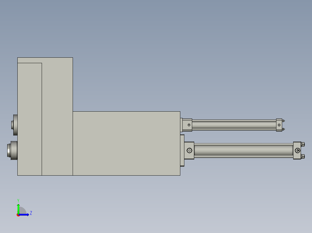 前端面封堵装置左视图