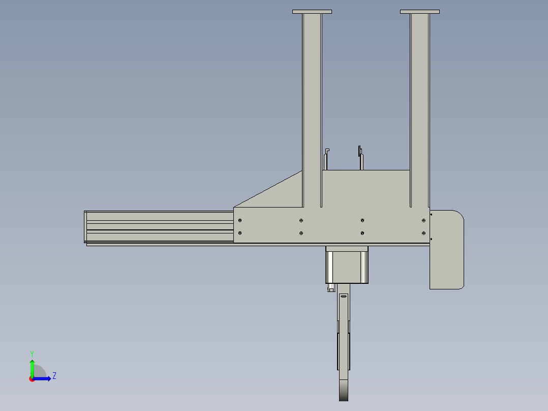 机械手双臂左视图