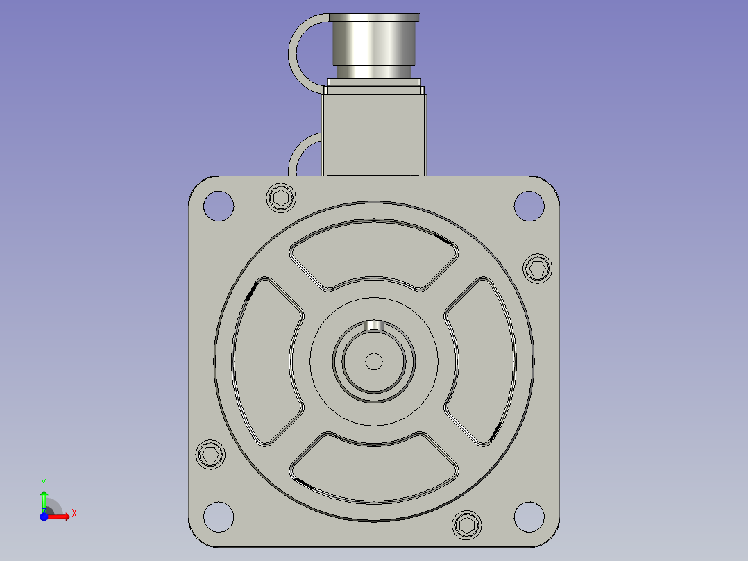 110-180系列伺服电机汇川台达三菱松下西门子安川信捷米格伺服电机同款模型110ST-M02030前视图