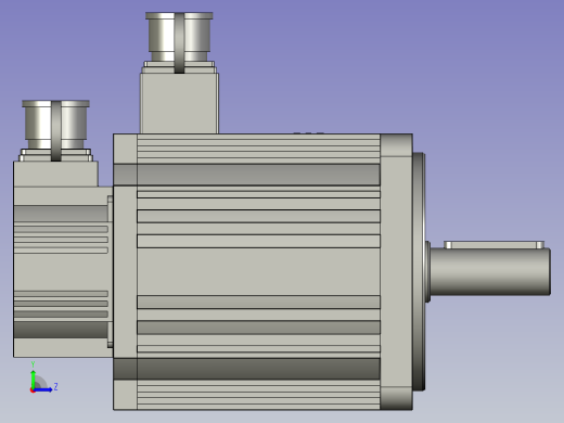 110-180系列伺服电机汇川台达三菱松下西门子安川信捷米格伺服电机同款模型110ST-M02030左视缩略图