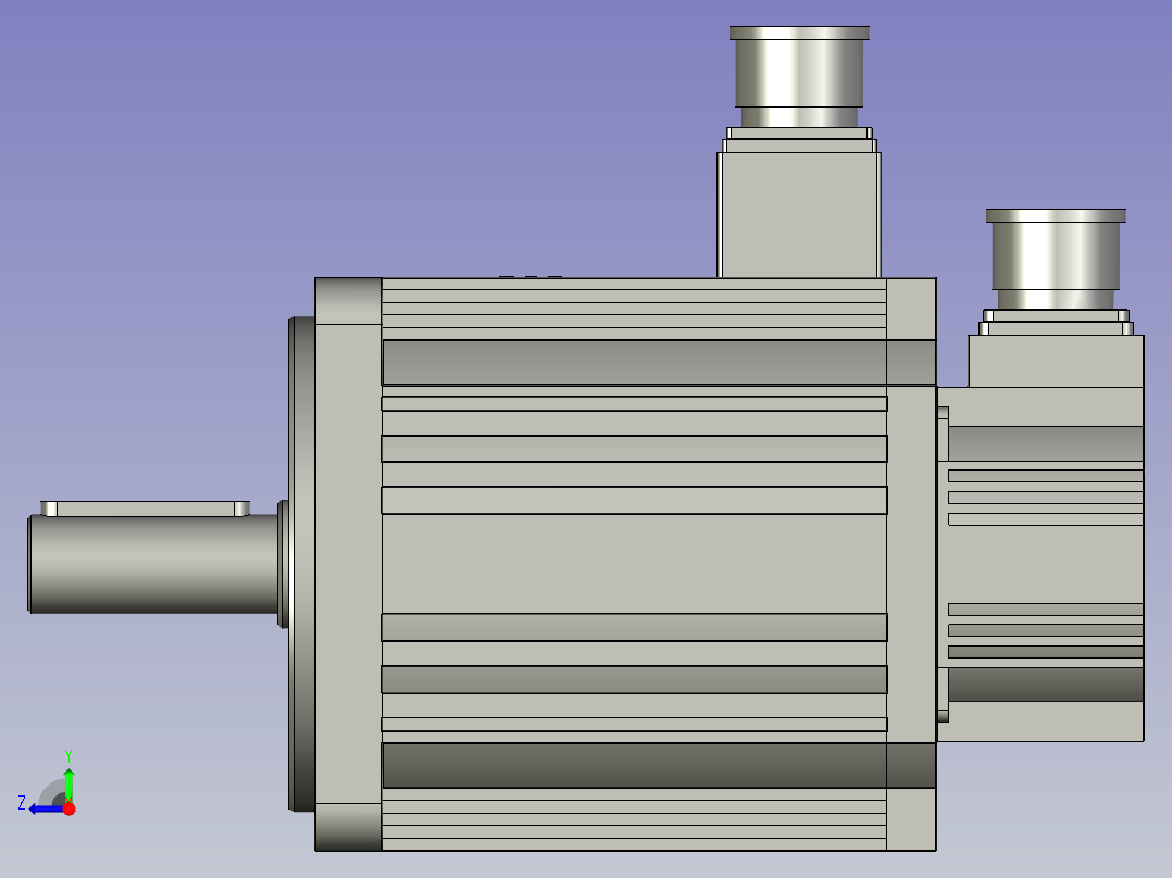 110-180系列伺服电机汇川台达三菱松下西门子安川信捷米格伺服电机同款模型110ST-M02030右视图