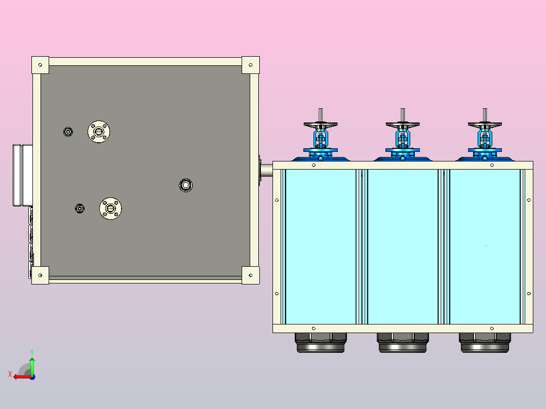 发电厂冷却水系统后视图