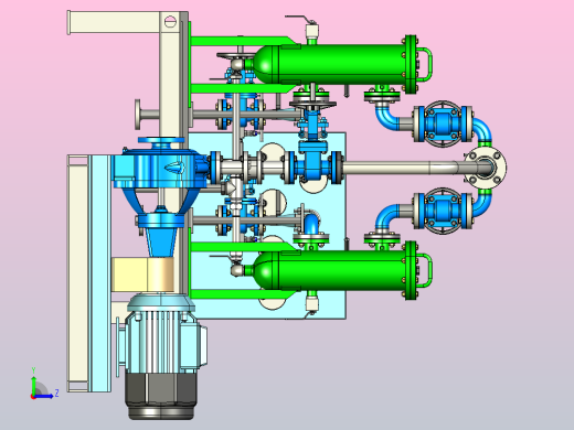 发电厂冷却水系统左视缩略图