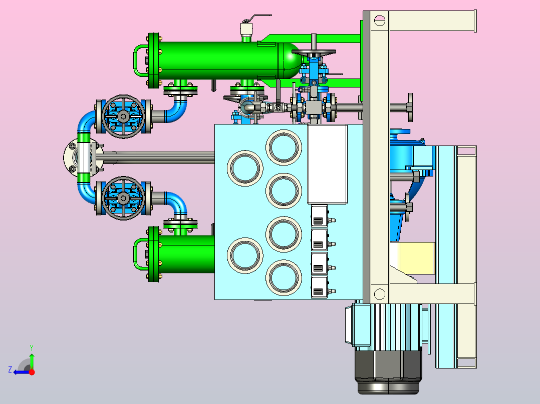 发电厂冷却水系统右视图