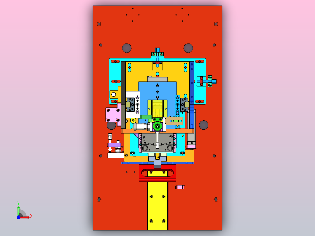 卡簧自动组装机构前视图